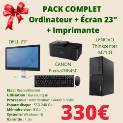 PACK COMPLET - Ecran 23" +...