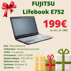 OCCASION - Ordinateur portable Fujitsu LifeBook E752 - 15.6 / i5 / 4Go / 240Go SSD